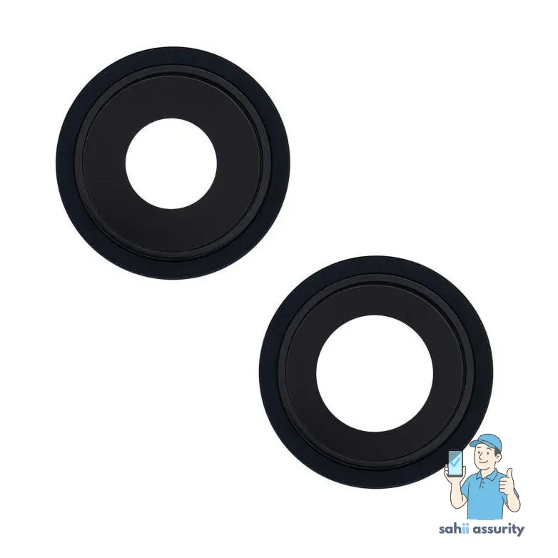 Camera Lens Glass with Frame for Apple iPhone 13 Black